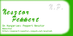 nesztor peppert business card